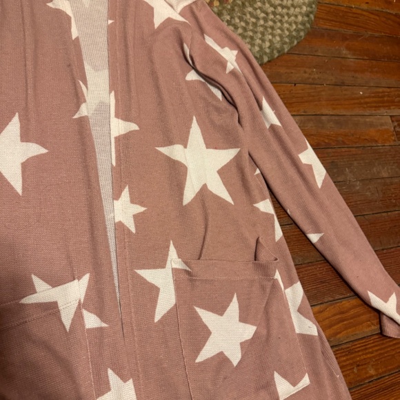 Pink Star Patterned Cardigan - Picture 3 of 4